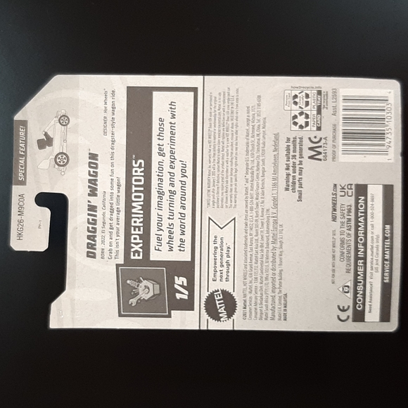 Hot Wheels Wagon Red 2023 Experimotors Collection Draggin' Wagon NEW - Picture 14 of 14